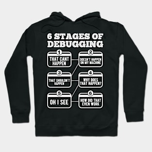 6 Stages of Debugging Coder Software Developer Programming Hoodie